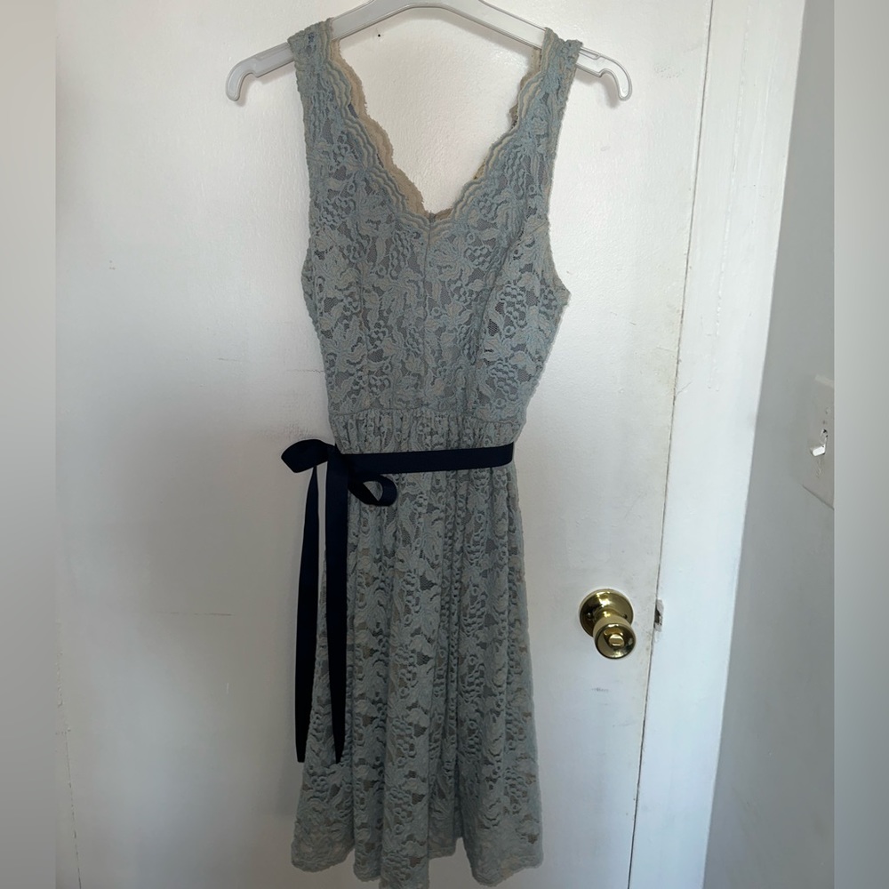 ModCloth Yellow Star Light Blue Dress size S